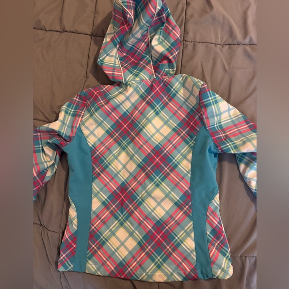 Snozu Girls Softshell Plaid Winter Jacket – Size S (7/8) – Fleece Lining - Picture 2 of 8